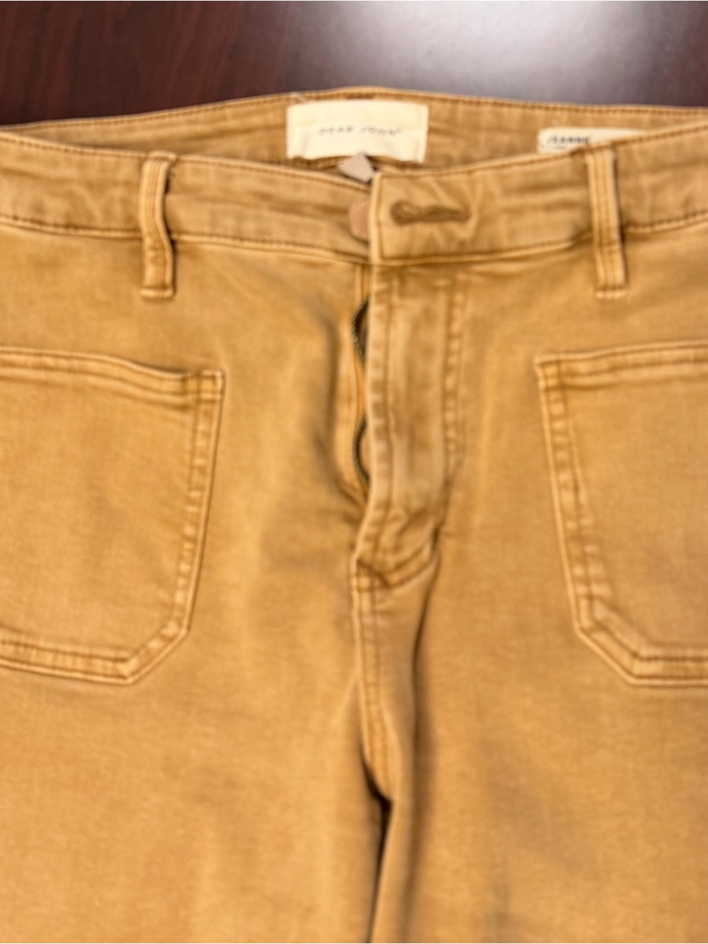 Dear John Boot-Cut Jeans in Camel Tan - Picture 3 of 6